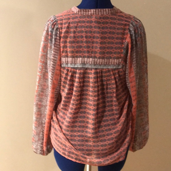 Lucky Brand Sheer Pattern Top - Picture 7 of 8